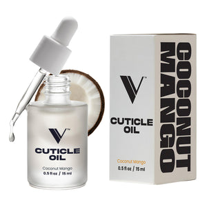 Aceite de cutícula de V Beauty Pure en botella, hidratación profunda para uñas sanas.