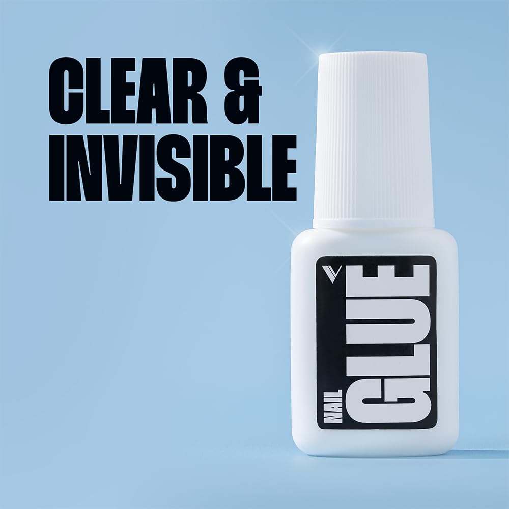 V Beauty Pure adhesivo transparente para uñas con acabado invisible.