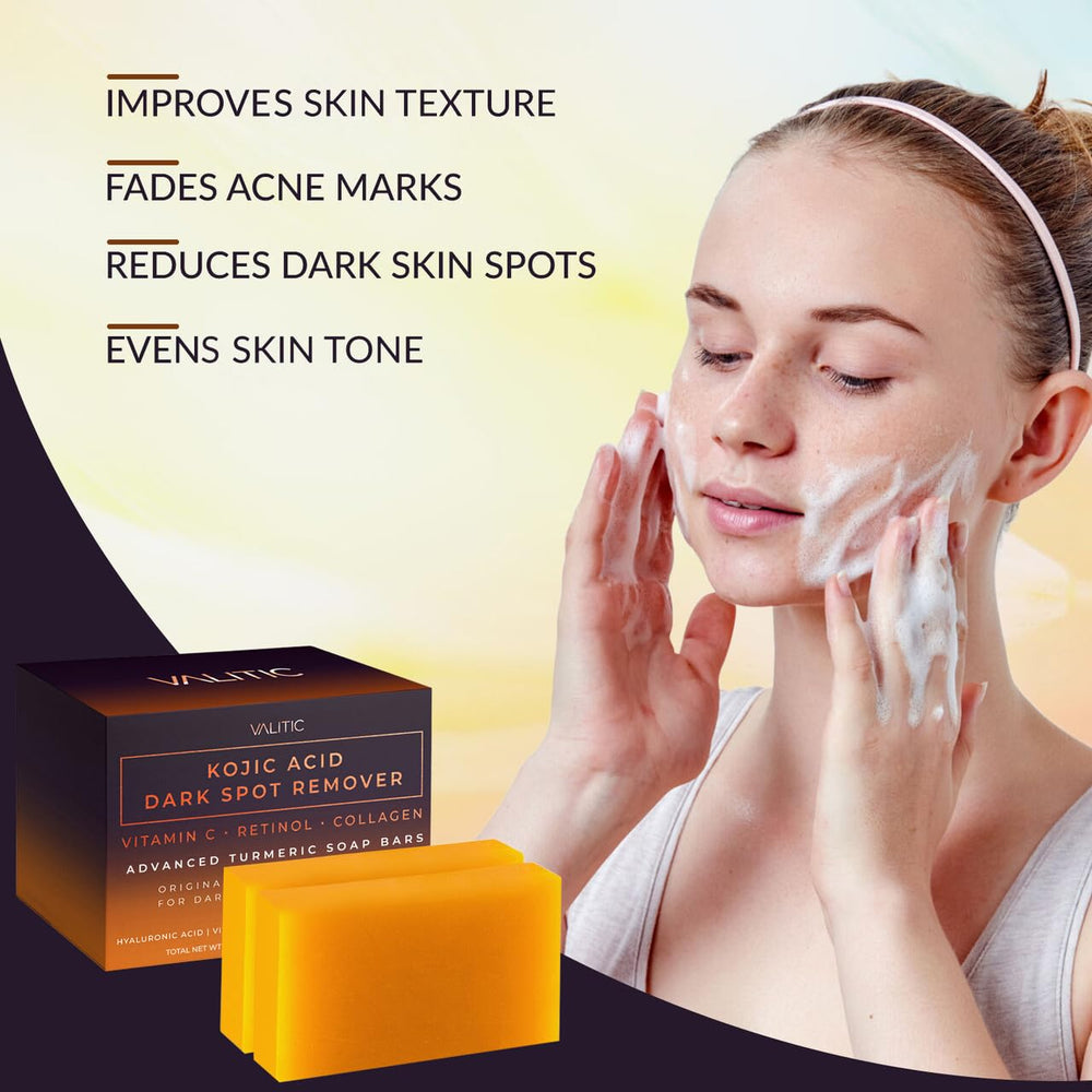VALITIC Jabon hialuronico y vitamina E: exfoliación suave y nutrición.