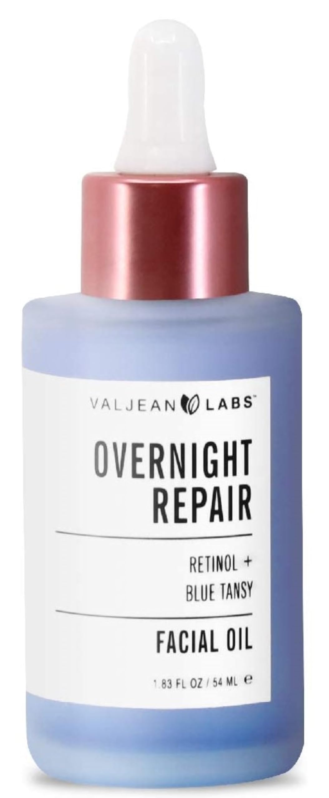VALJEAN LABS Aceite de reparación nocturna, botella de vidrio, uso nocturno para piel calmada y renovada