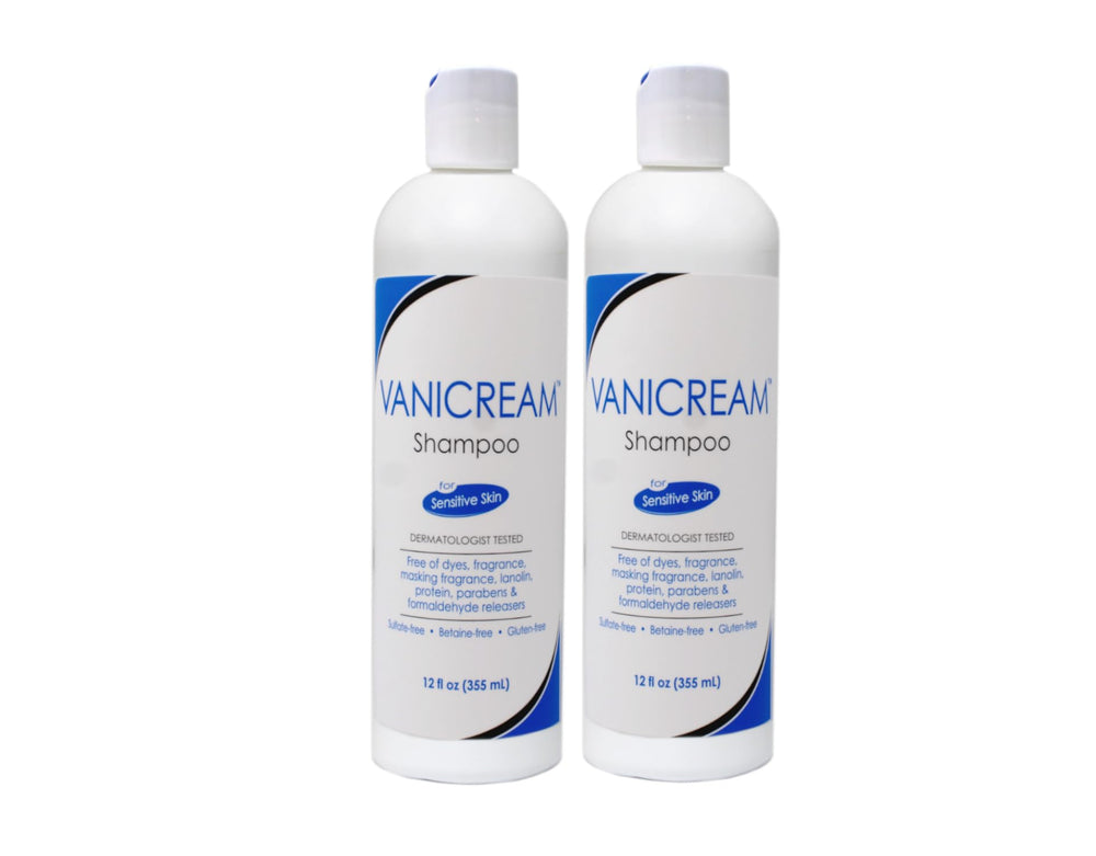 Vanicream Acondicionador sensible — botella de 12 onzas, suaviza cabello sin irritar.