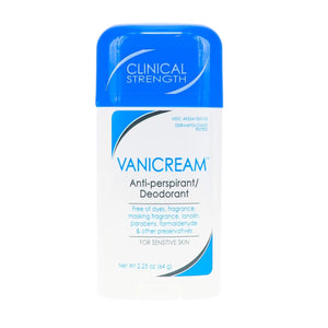 Vanicream desodorante en botella muestra protección diaria sin irritación.