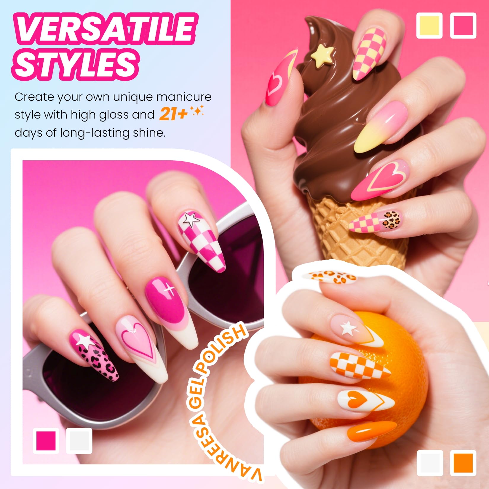 VANREESA Aplicación suave de gel uñas para acabado liso