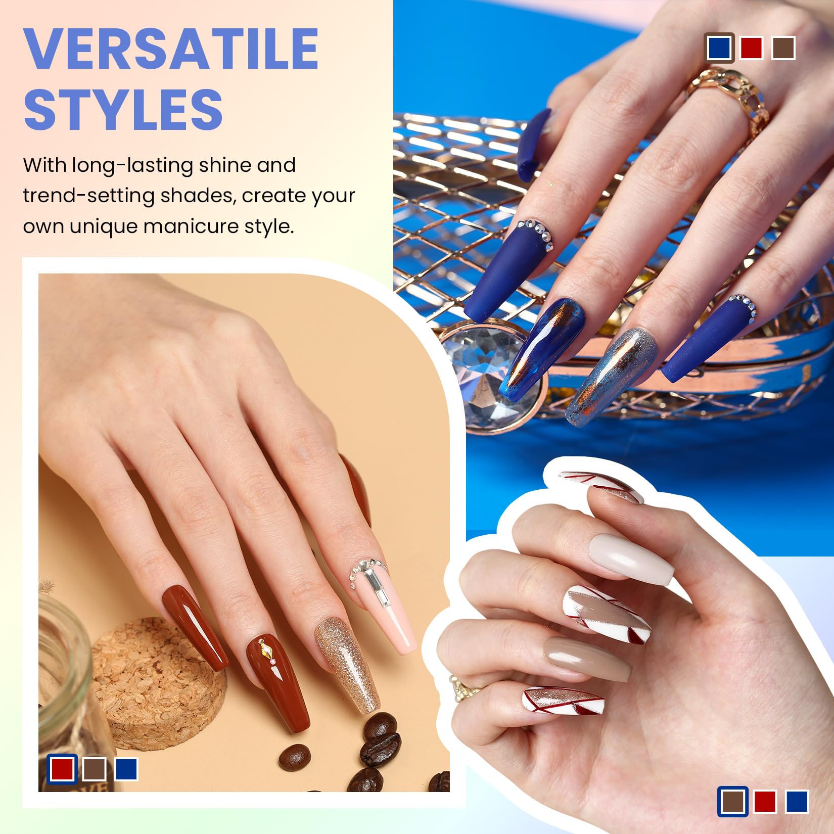Botellas VANREESA de esmalte gel con resina natural.