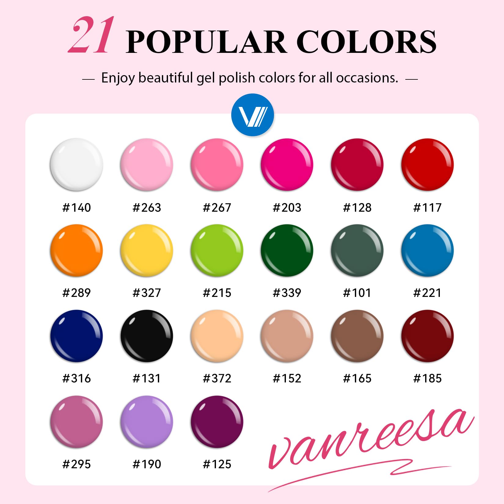 VANREESA capa base gel, base duradera para manicuras consistentes.