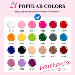 VANREESA capa base gel, base duradera para manicuras consistentes.