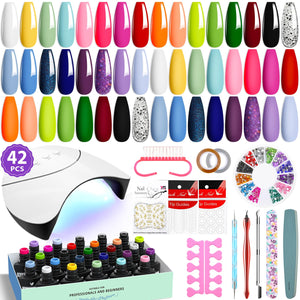 VANREESA kit gel uñas 42 piezas en caja regalo, ideal para empezar