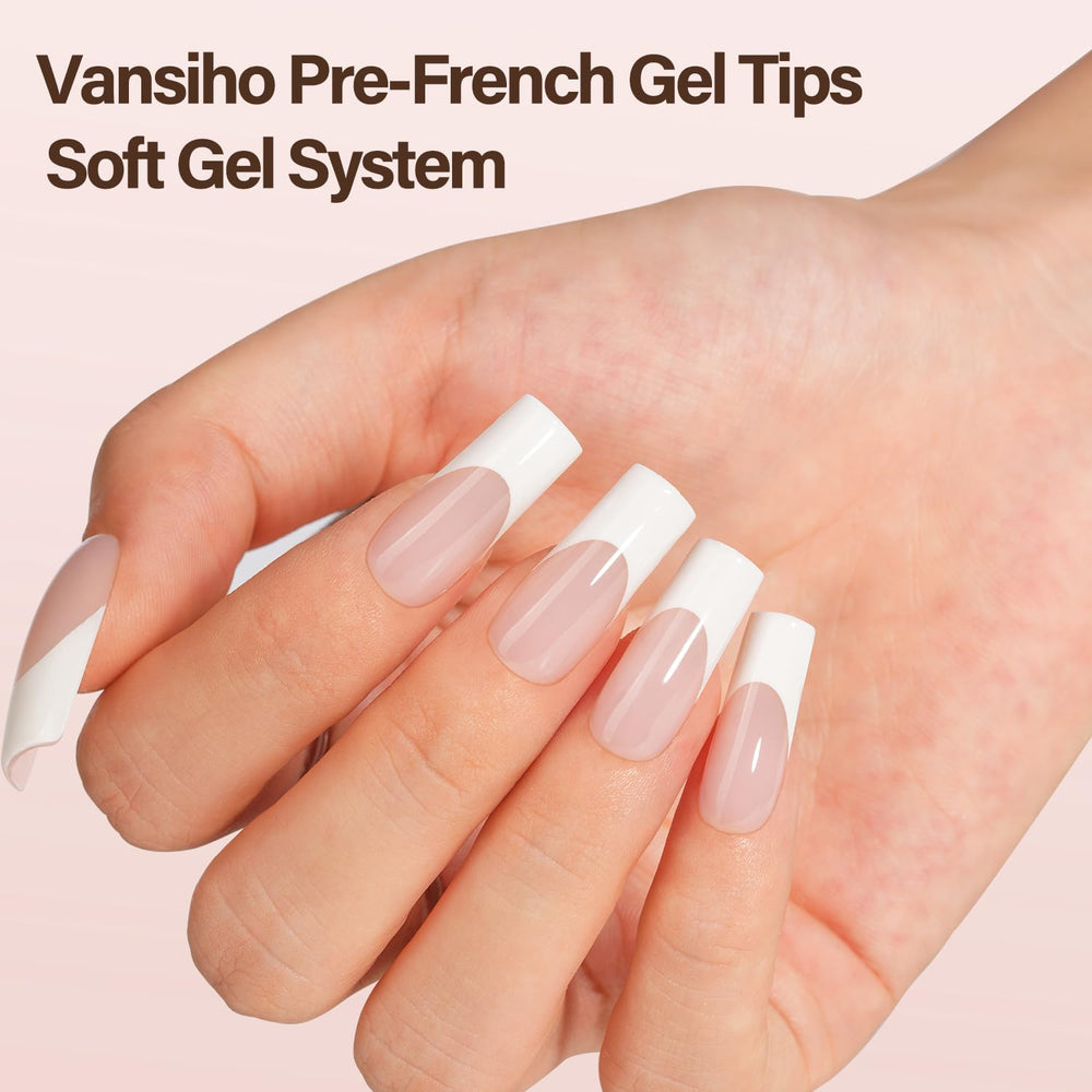 Uñas Frances con gel Vansiho sin primer para aplicación rápida