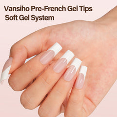 Uñas Frances con gel Vansiho sin primer para aplicación rápida