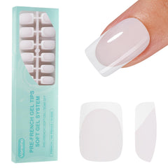 Vansiho uñas de gel francesas blancas de 150 piezas para manicura en casa