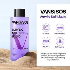 VANSISOS monomero acrilico, pincel incluido, aplicación precisa en casa.