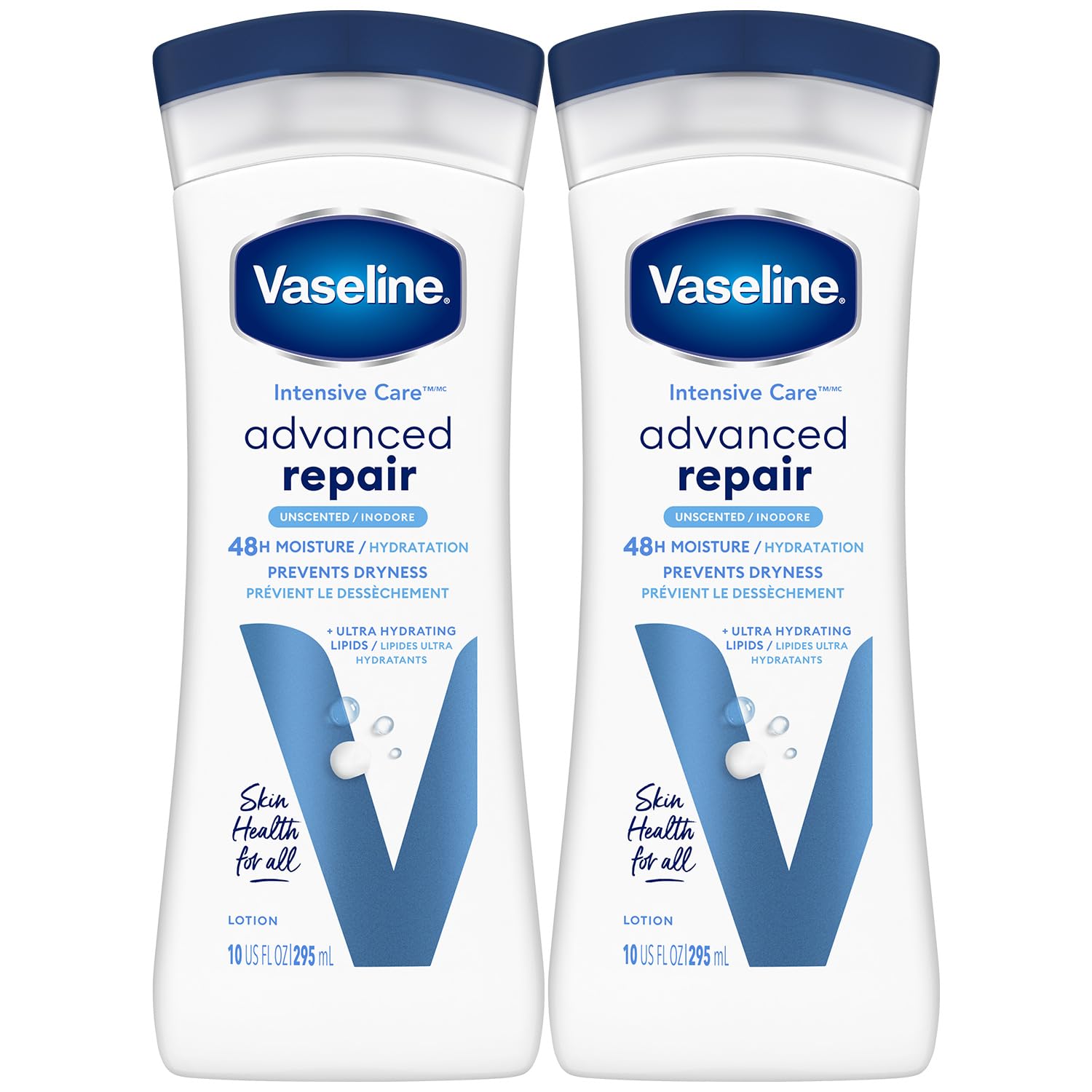 Vaseline Intensive Care, bote para aplicación, hidratación suave para piel seca.