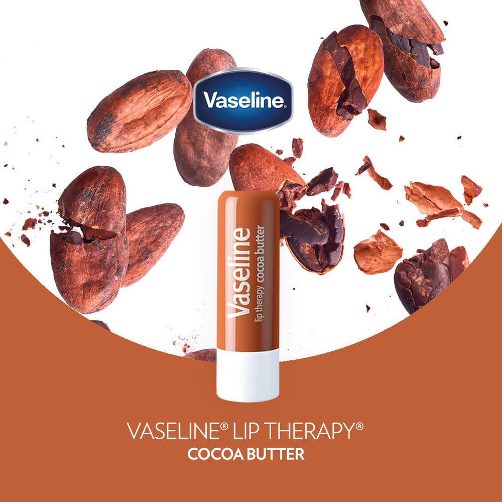 Hasta 8 horas de hidratación con Vaseline Lip Therapy Cocoa Butter.