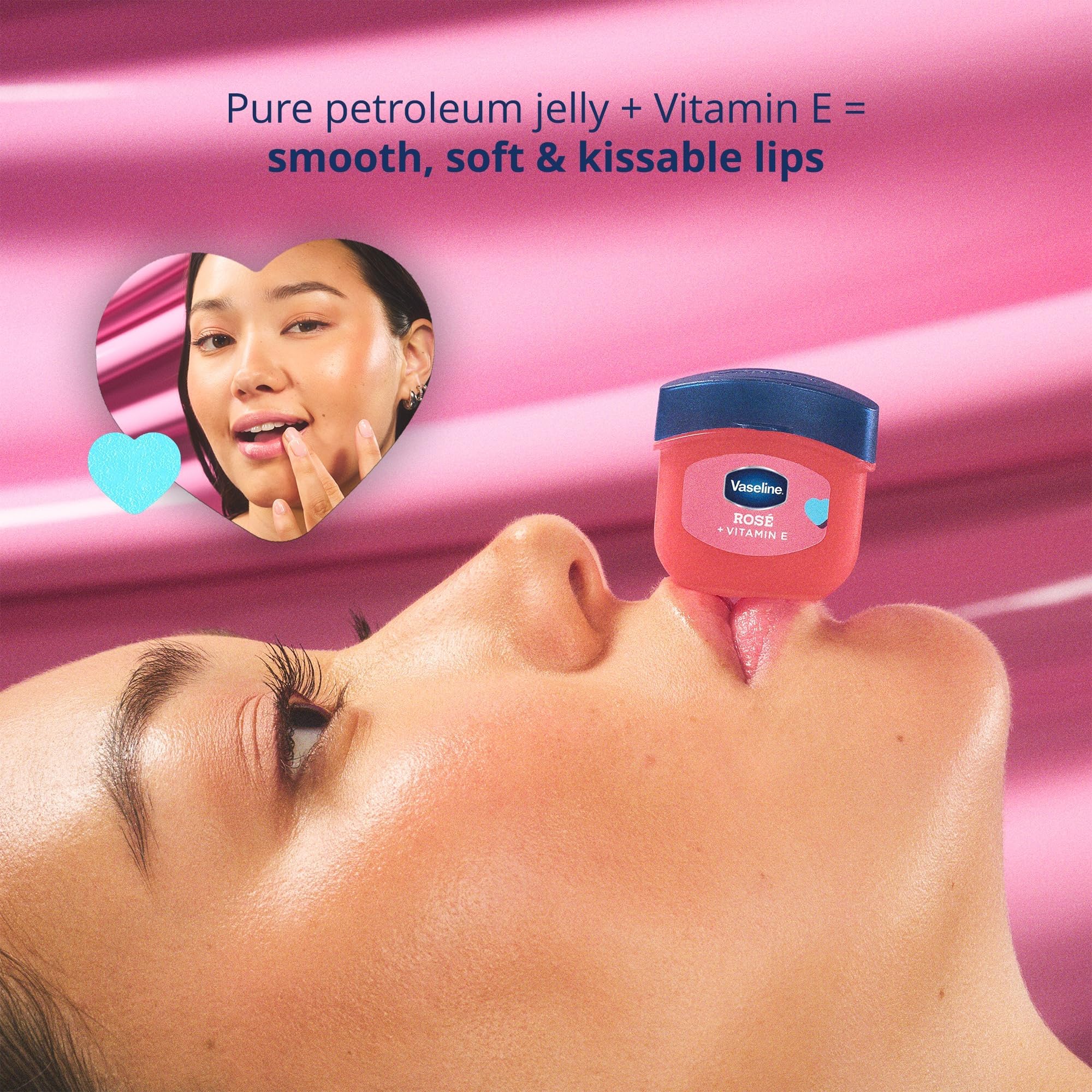 Aplicación de Vaseline Lip Therapy mini: textura suave para labios durante el día.