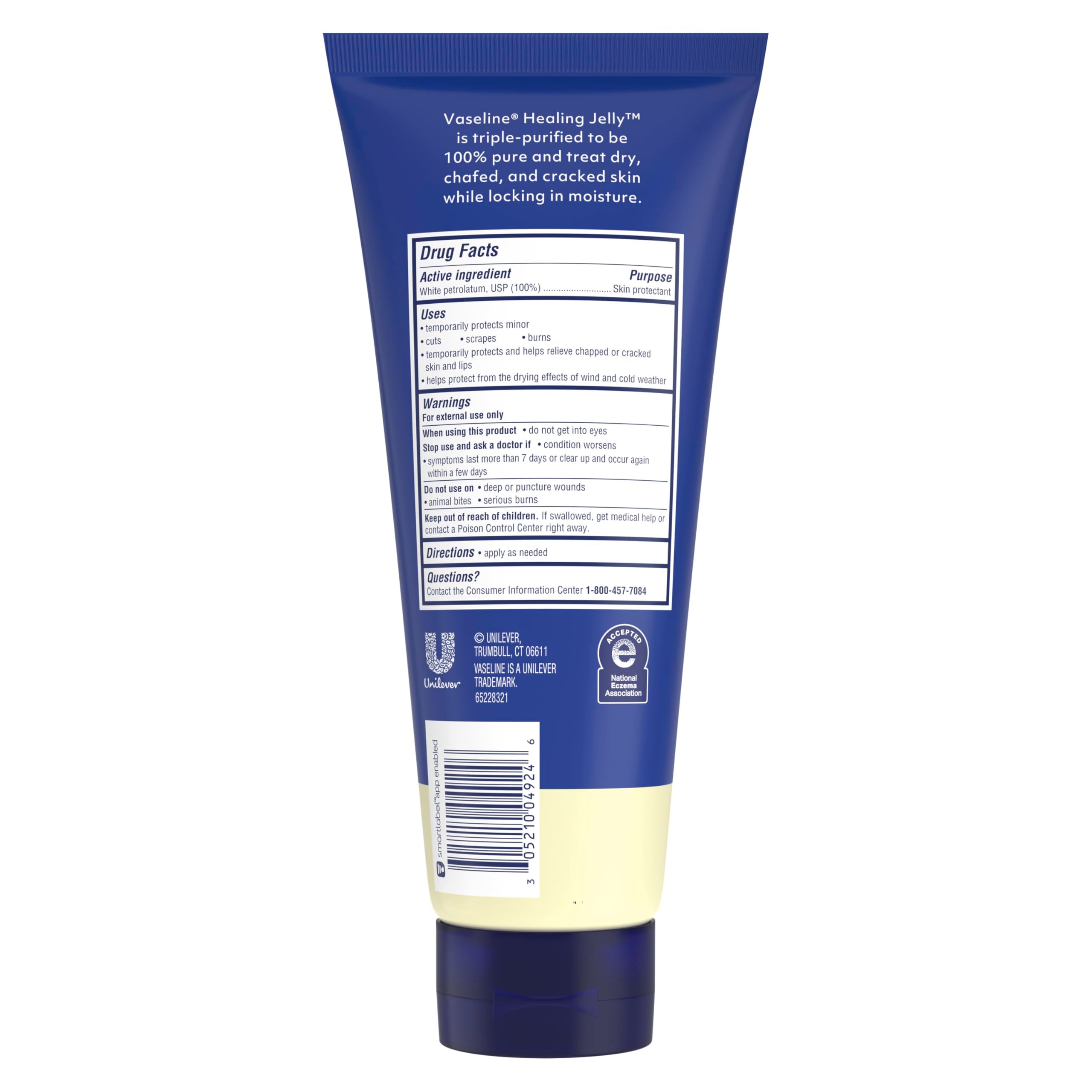 Textura cremosa de Vaseline para una hidratación suave