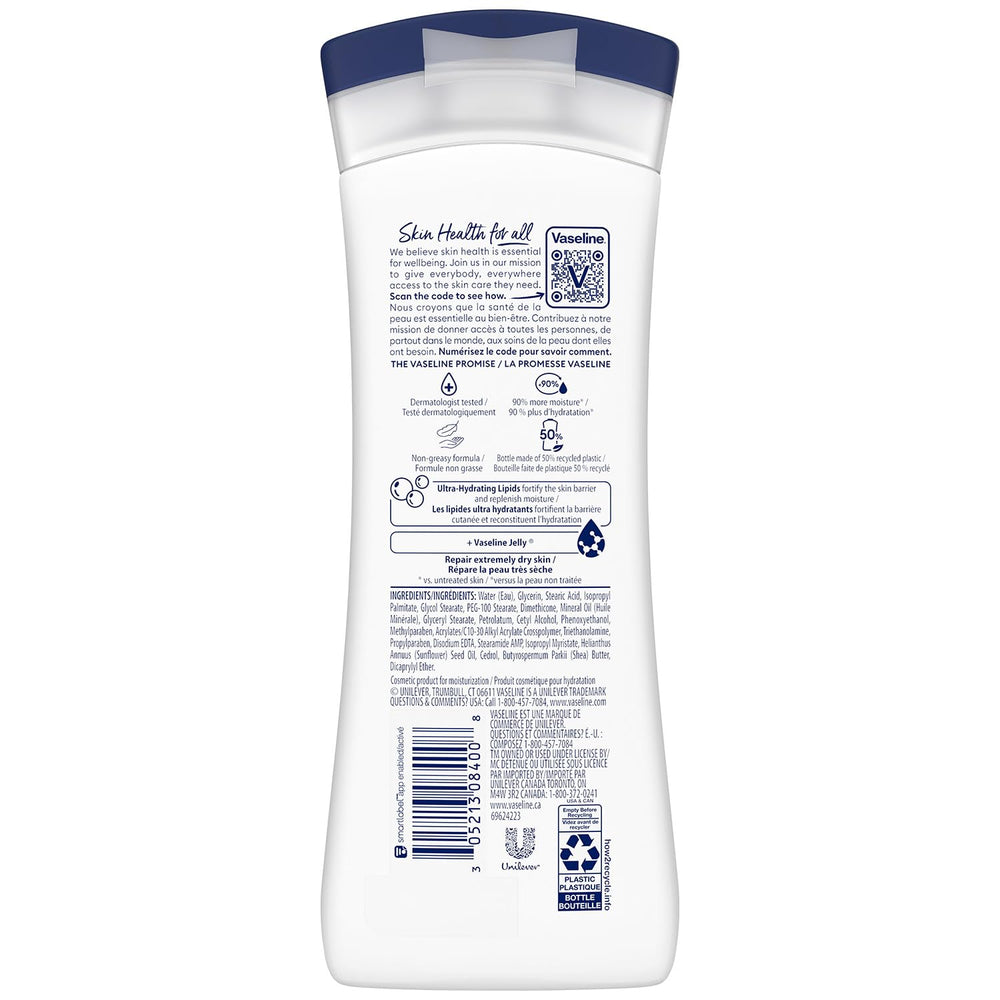 Vaseline Intensive Care Advanced Repair, textura de absorción rápida para piel seca.