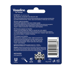 Vaseline Lip Therapy Original con aloe vera, calma la sequedad en labios