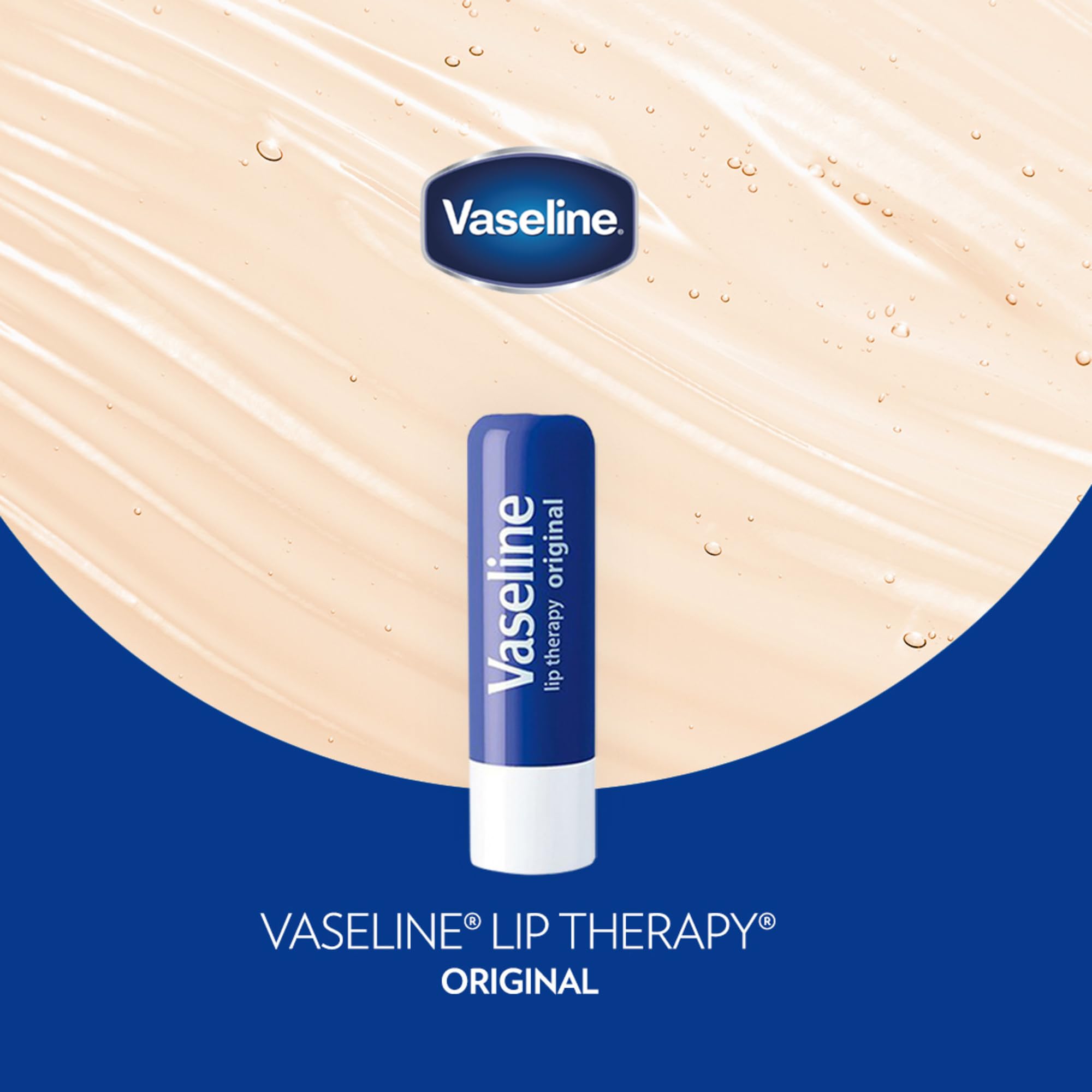 Bálsamo no graso Vaseline Lip Therapy Original, rápida absorción en labios