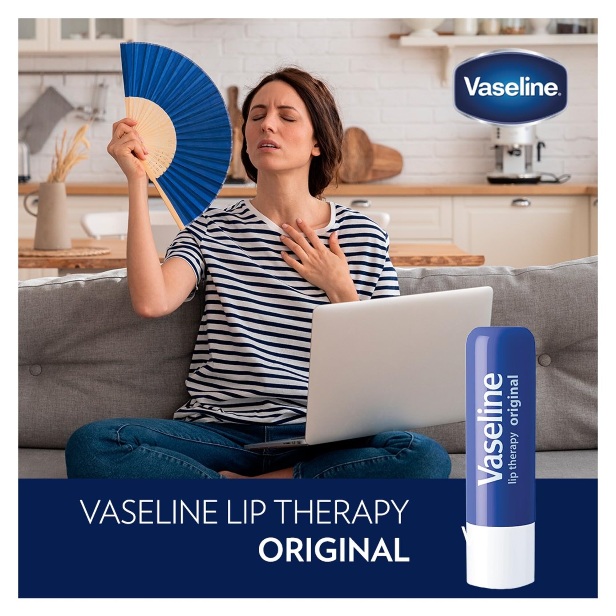 Vaseline Lip Therapy Original Pack vario, perfecto para compartir en casa