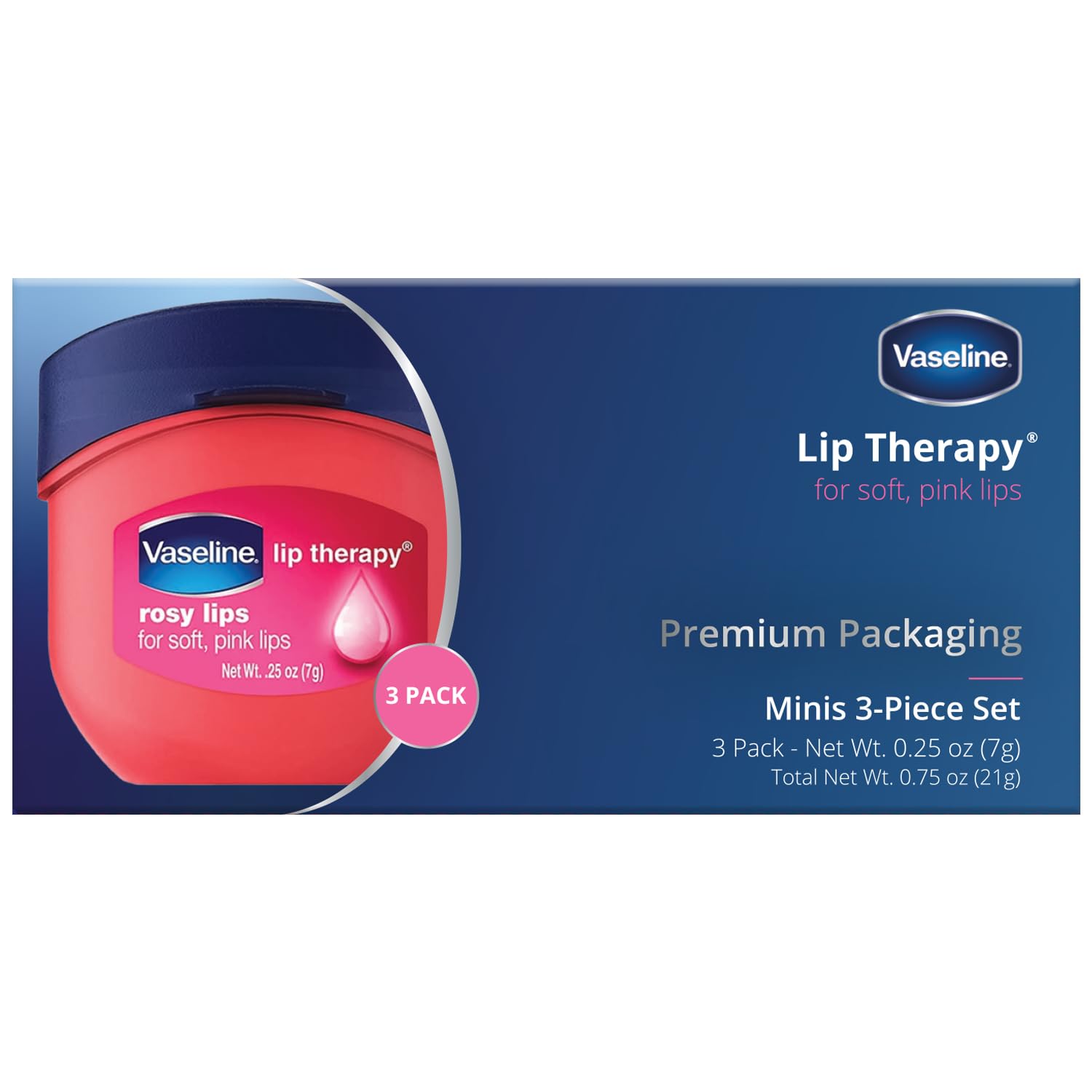 Vaseline Lip Therapy Rosy Lips con color rosa suave, suaviza labios.