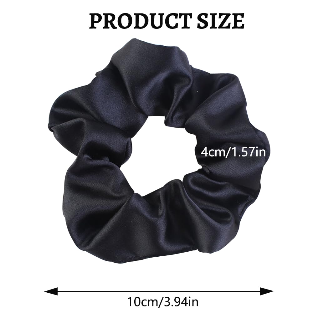 Coleteros satinados VASHOP negro, accesorio de muñeca con estilo.
