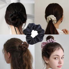 Coletero satinado VASHOP negro, evita marcas en cabello.