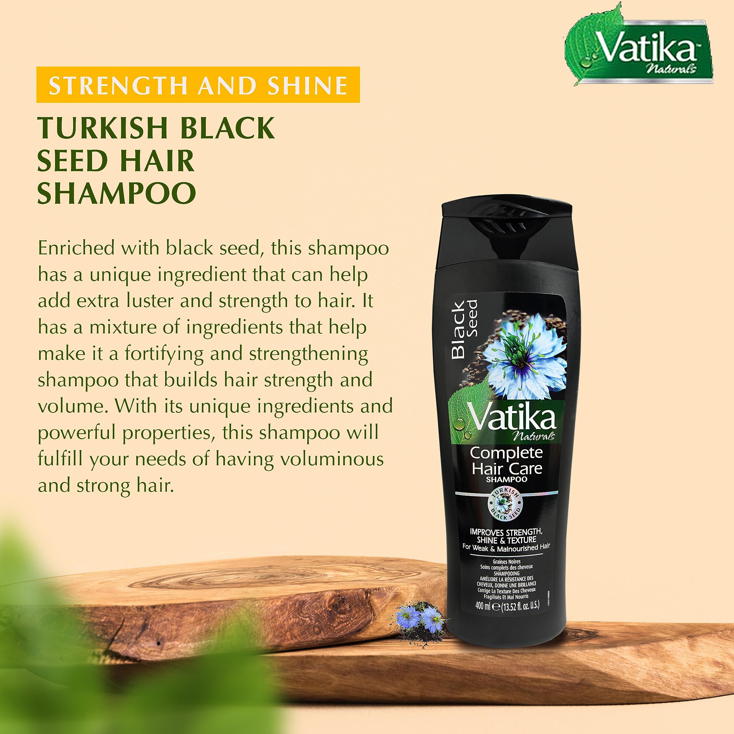 Vatika Naturals Champú textura cremosa deja cabello suave