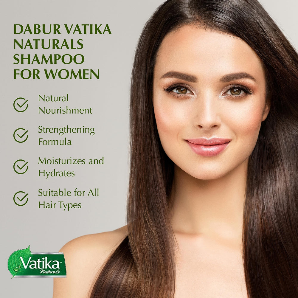 Vatika Naturals Champú botella de 400 ml ofrece cuidado duradero