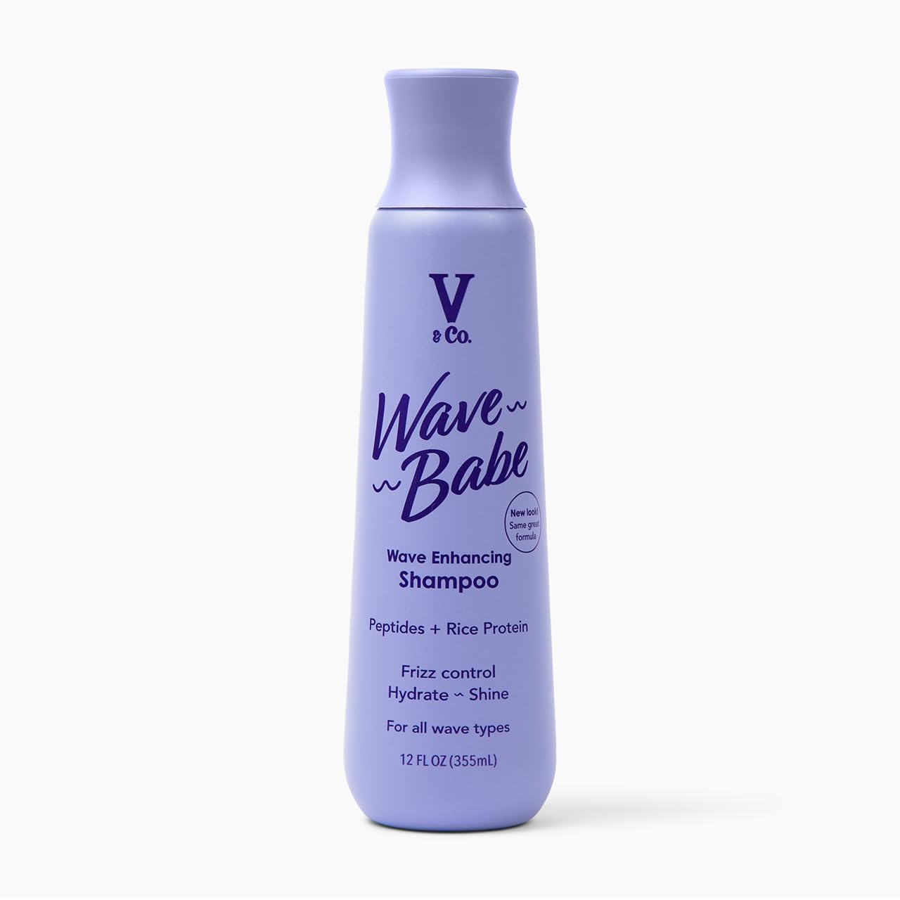 V&Co Wave Babe Champú botella, ondas definidas y suaves.