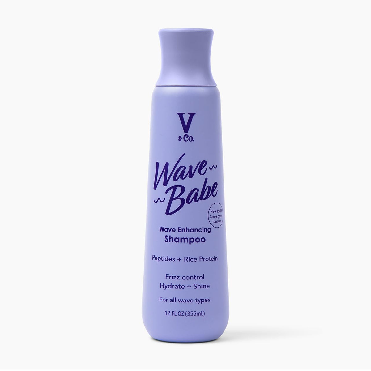 V&Co Wave Babe Champú botella, ondas definidas y suaves.