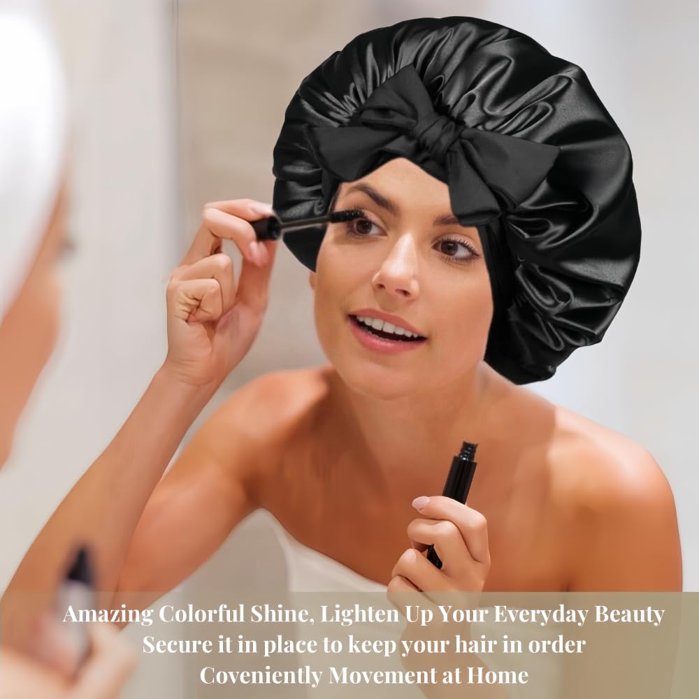 VECIIR bonete de seda protege el cabello reduce frizz.