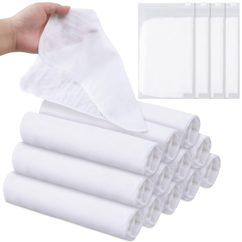 Velmitten: toallas de muselina blancas para limpieza facial suave.