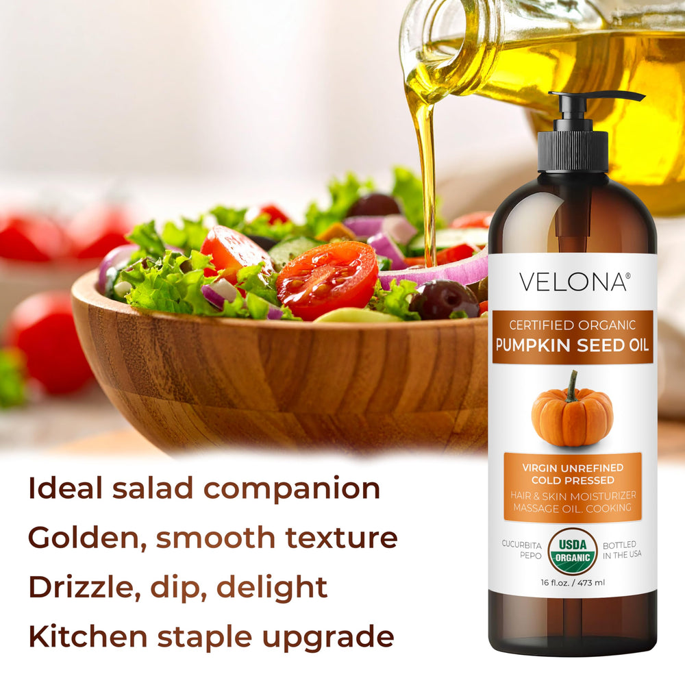 Velona aceite de calabaza para cuerpo, piel suave y nutrida tras la ducha