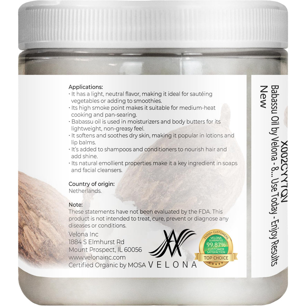 Velona Babassu Aceite cabello seco con mejor manejo y textura.