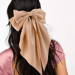 VELSCRUN lazo pelo grande negro satinado para look clásico.