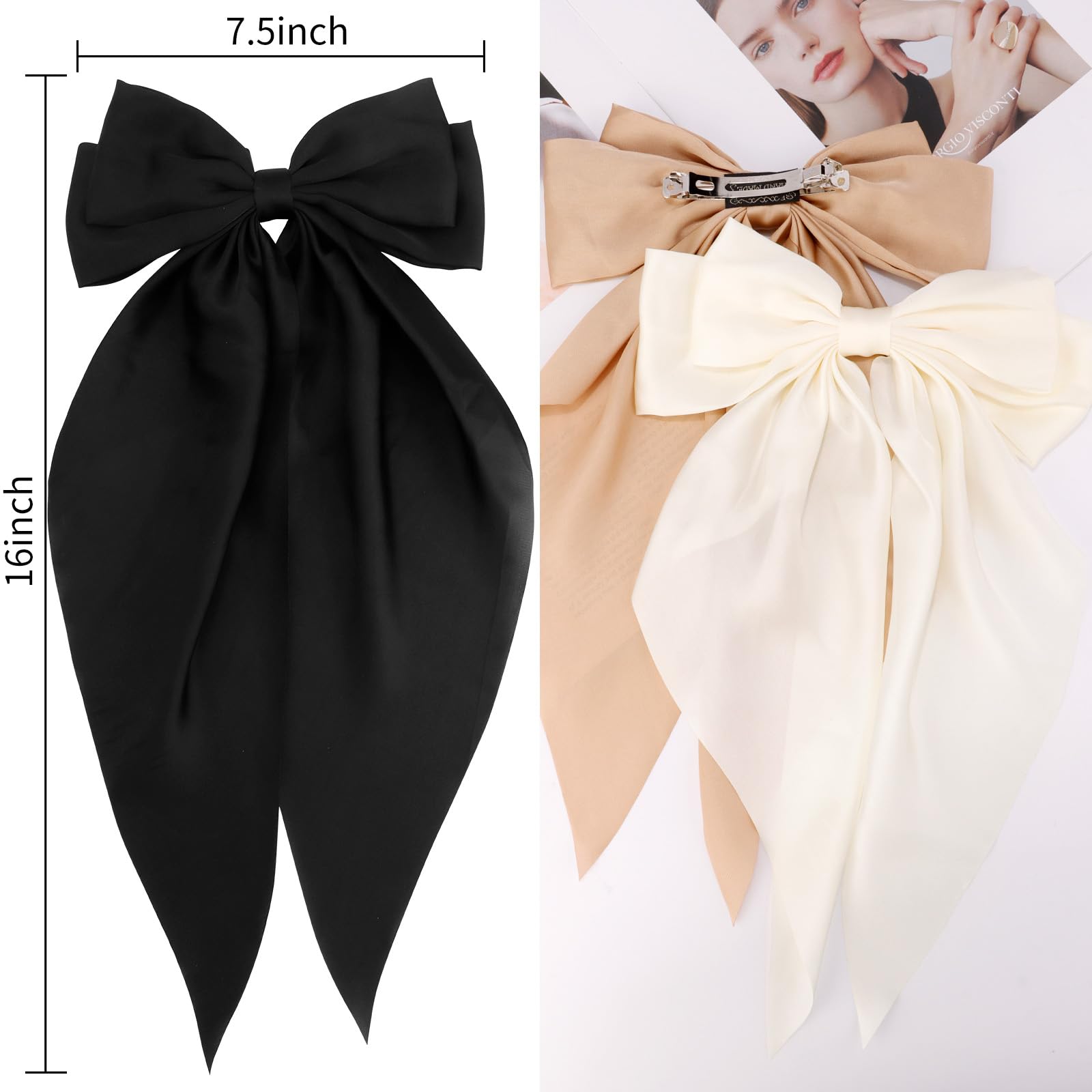 VELSCRUN lazo pelo niña grande para peinados divertidos.