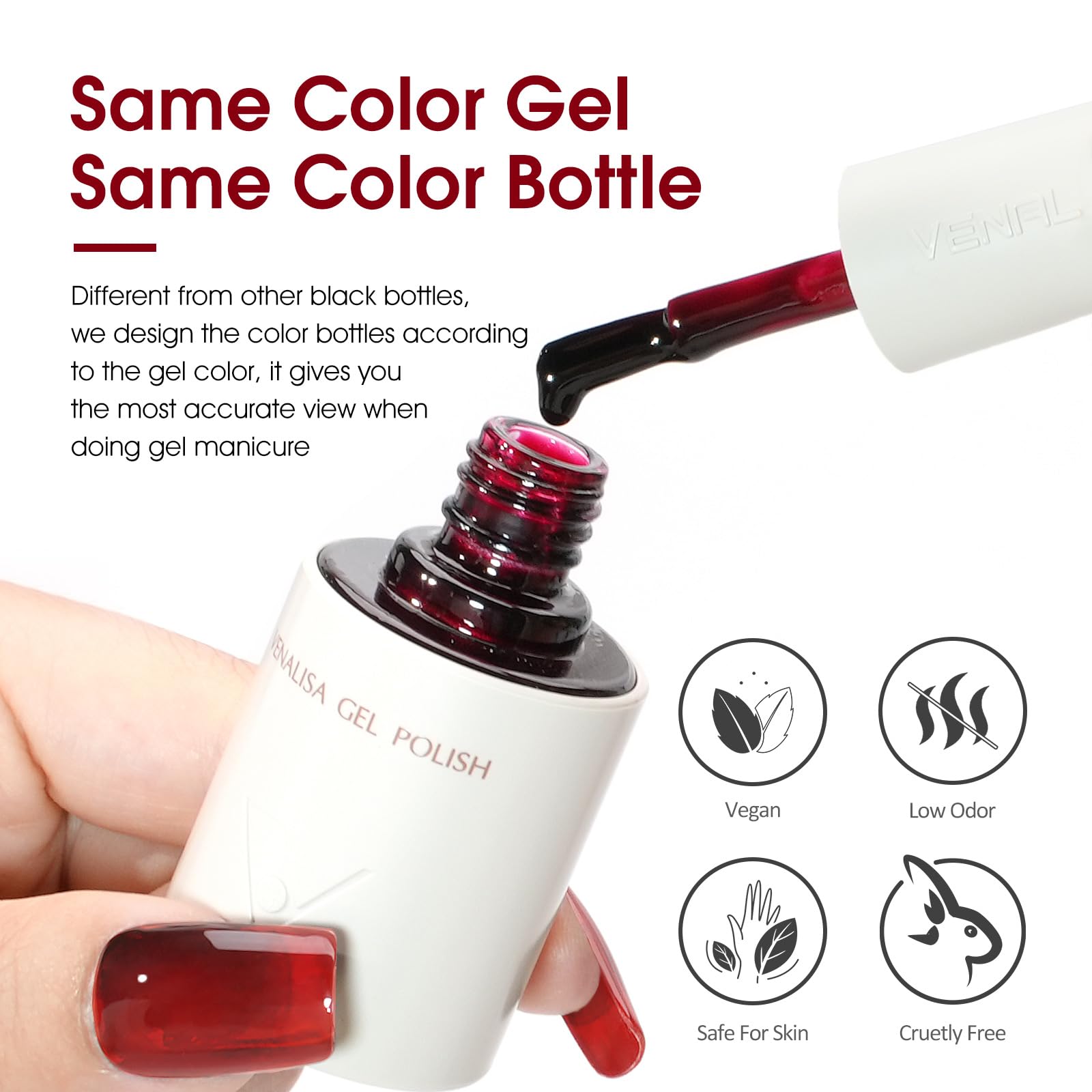 Venalisa Jelly Red: acabado de alto brillo para un look elegante