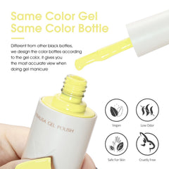 VENALISA muestra color gel amarillo, muestra clara del tono mantequilla.