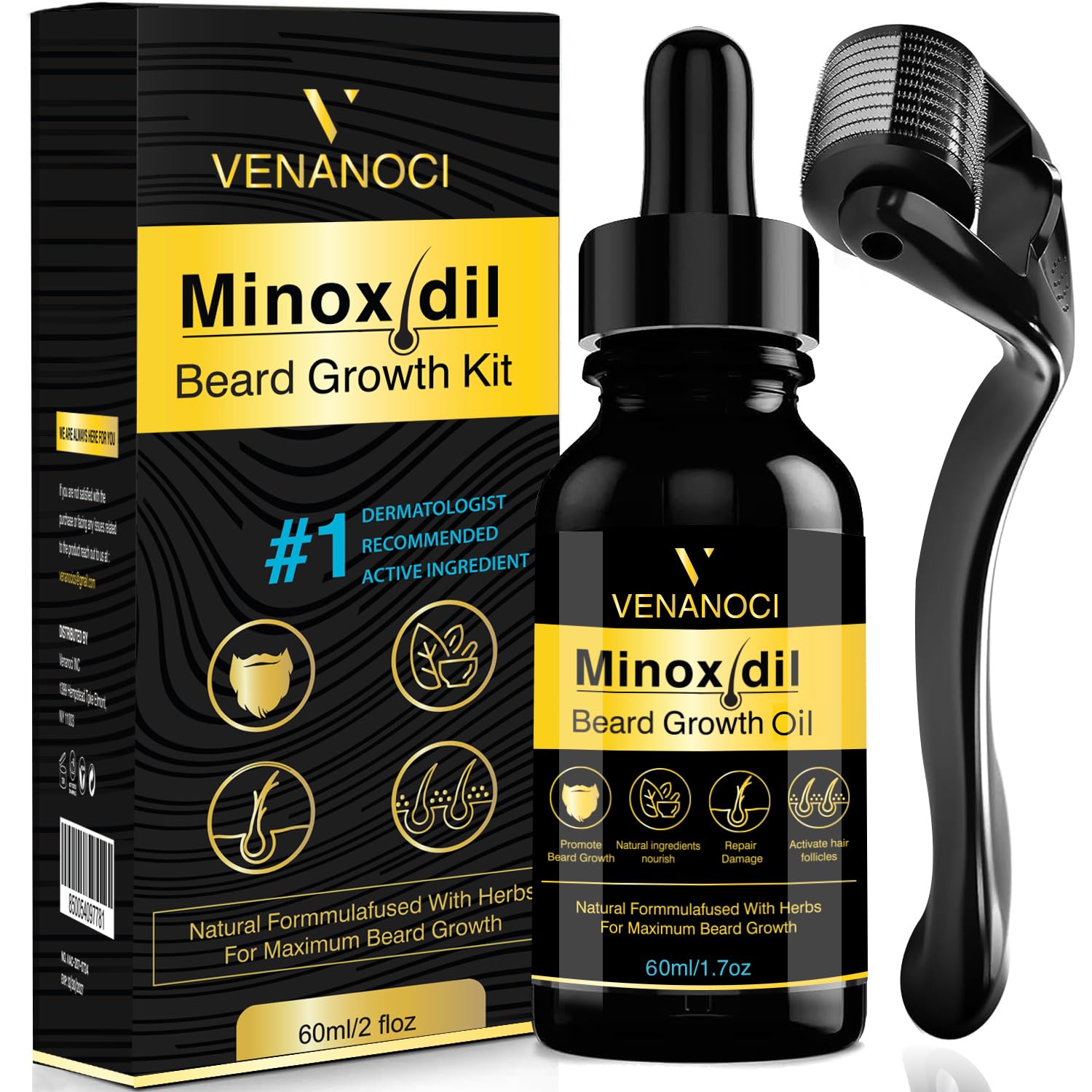 Venanoci suero para barba: aplicación suave para definir la barba.