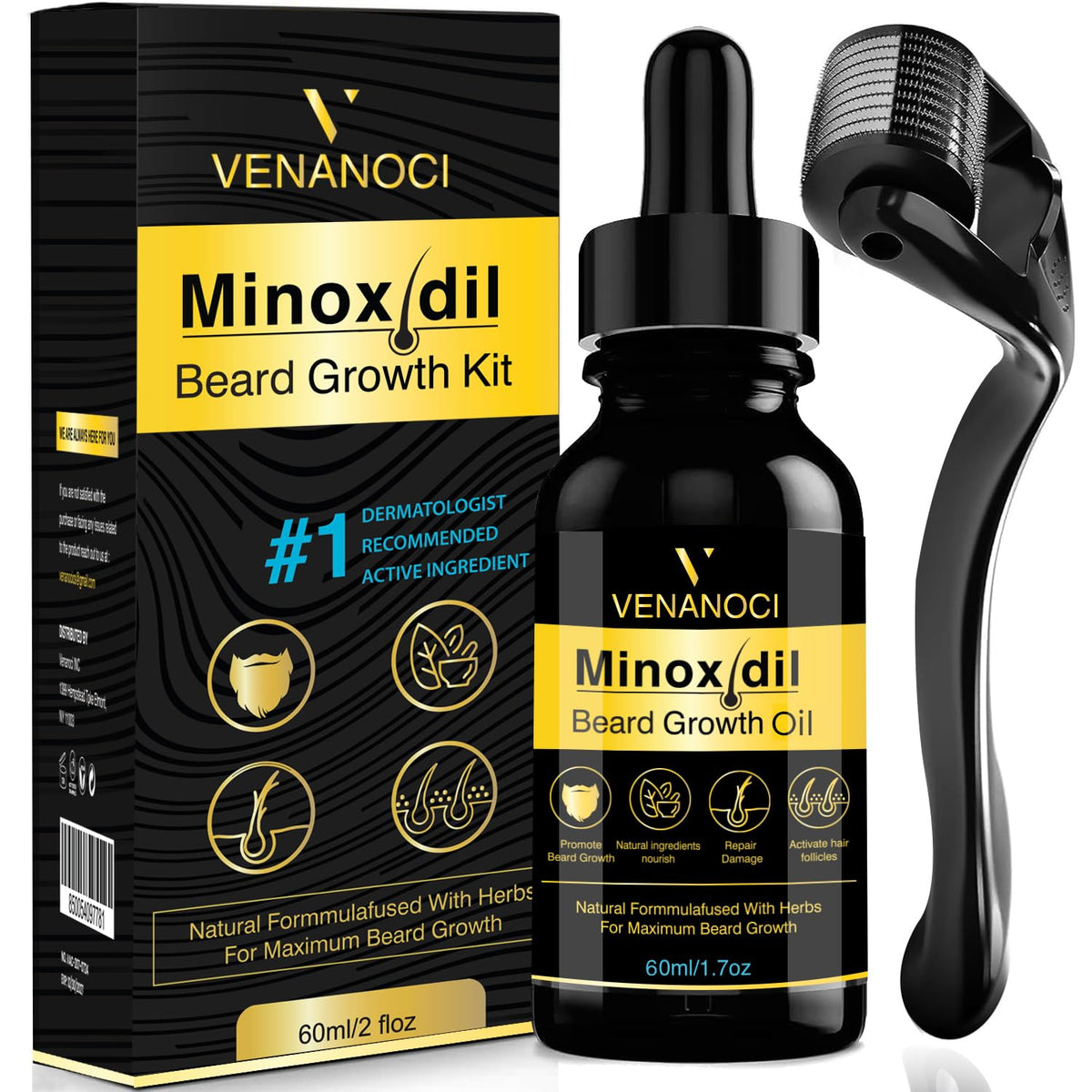 Venanoci suero para barba: aplicación suave para definir la barba.