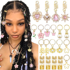 VENOFEN joyas para cabello mariposa: clip brillante para peinados con destellos rosa