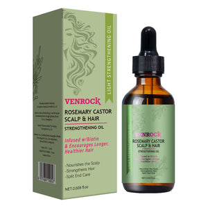 Venrock Aceite Castor Romero, botella visible para nutricion capilar diaria