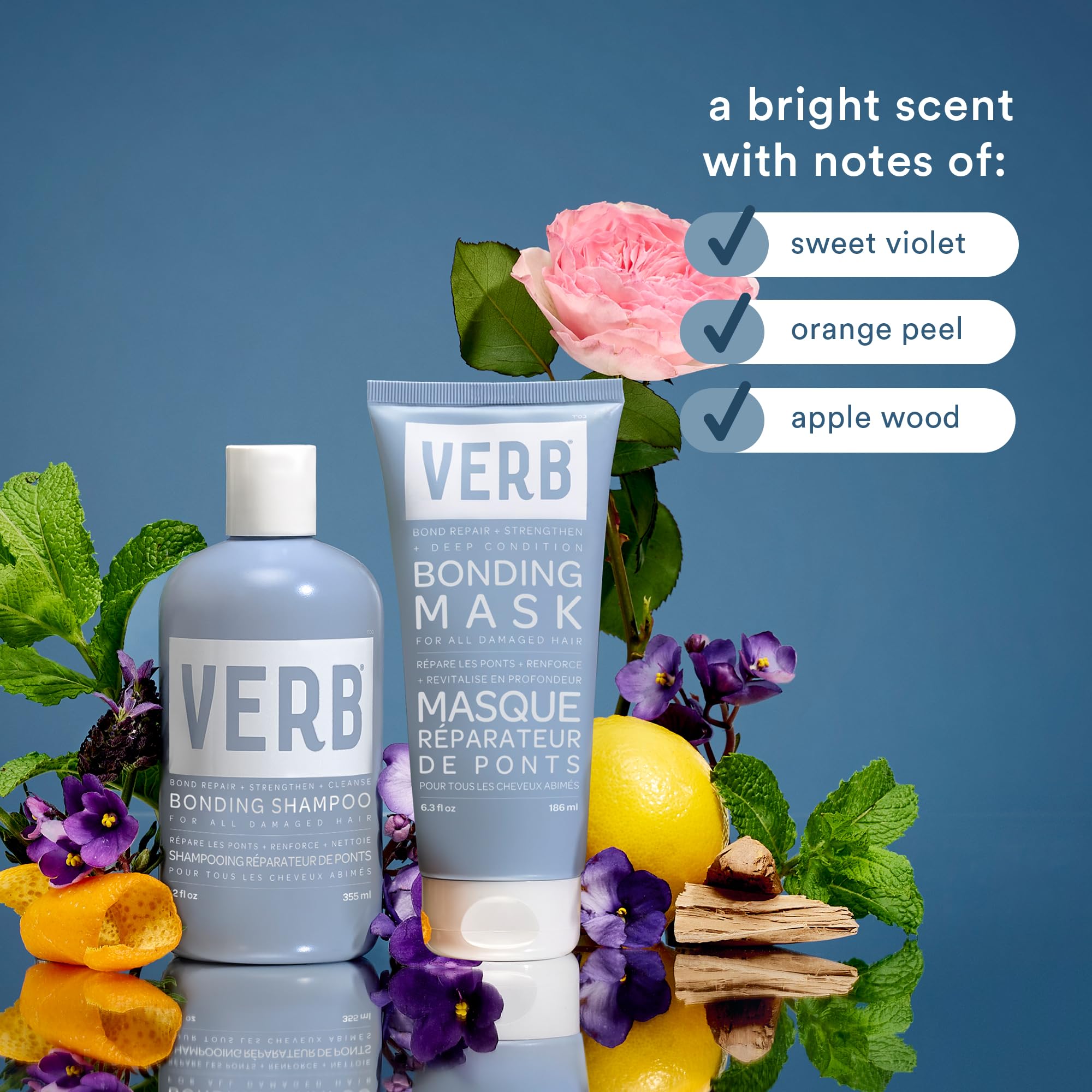 VERB Bonding Shampoo: aplicación rápida de masaje suave para lavado eficiente.