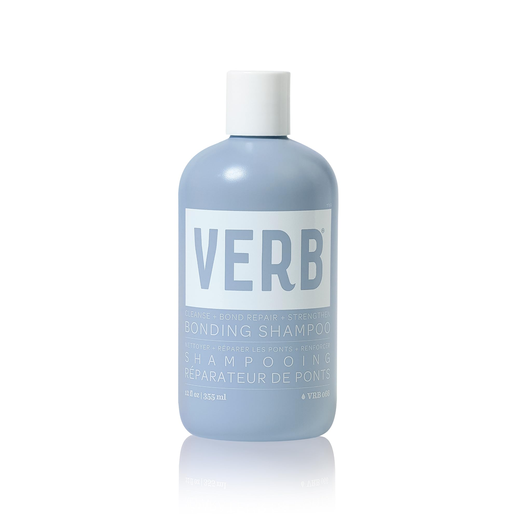 VERB Bonding Shampoo: botella visible y ayuda a reconectar enlaces proteicos del cabello.