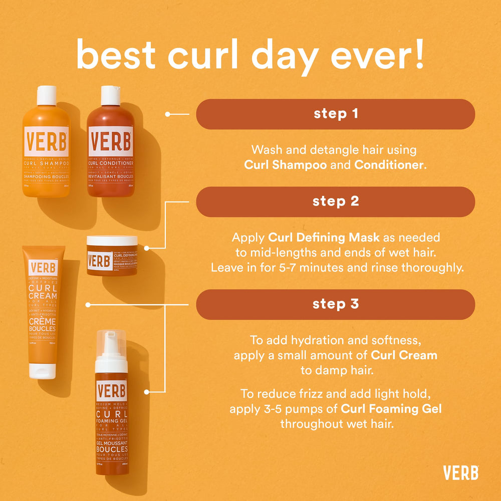 VERB Curl Foaming Gel: aplicación con aceites nutritivos en la melena.