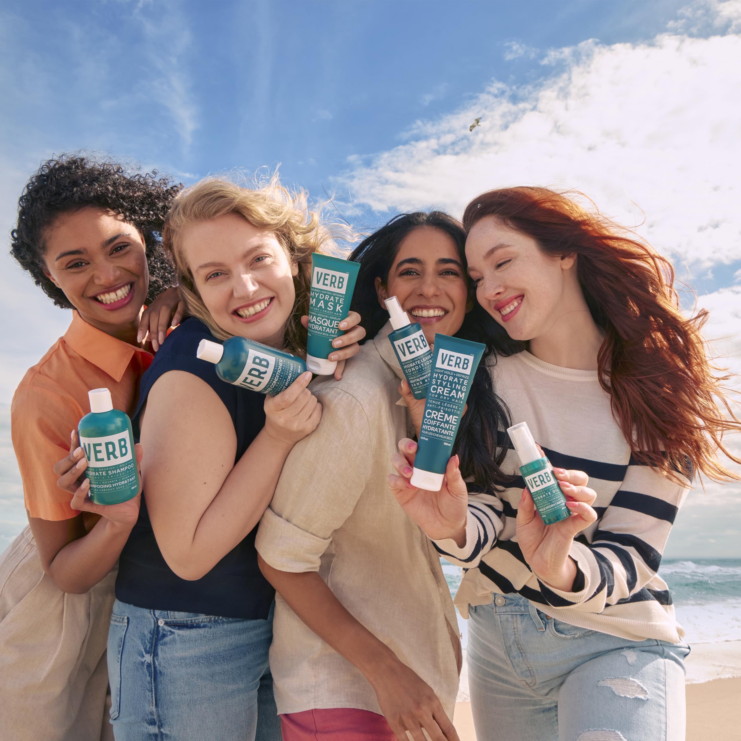 Rutina diaria con VERB Hydrate Shampoo para cuidado capilar