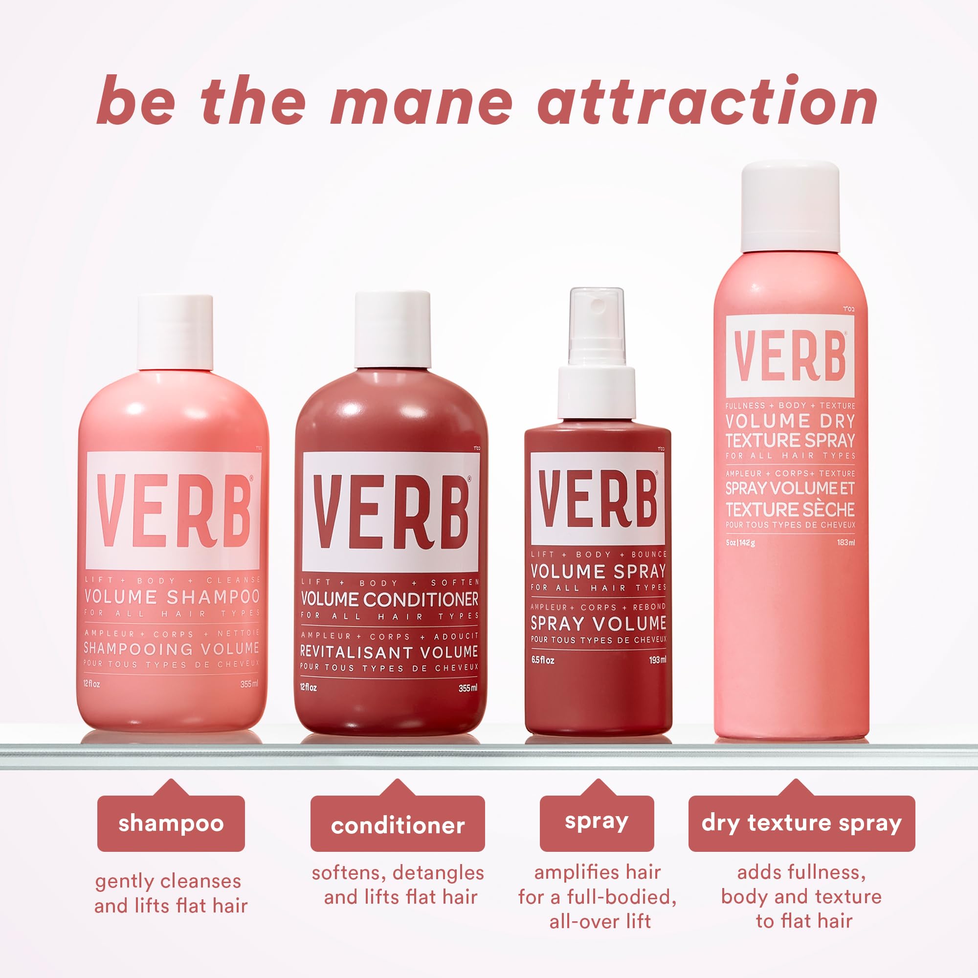 VERB Aerosol Seco de Volumen ondas de playa en cabello.