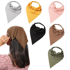 Vercret bandana bohemia triangular con clips; ajuste cómodo todo el día.