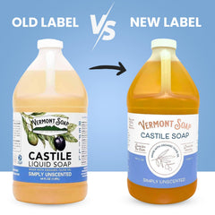 Vermont Castile Soap sin fragancia, espuma-ducha: ducha suave para piel sensible.