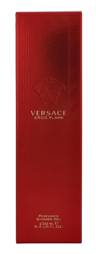 Versace Eros Flame espuma espumosa para una ducha revitalizante.